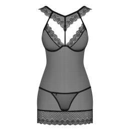 857-CHE-1 Chemise schwarz von Obsessive | Fesselliebe.de