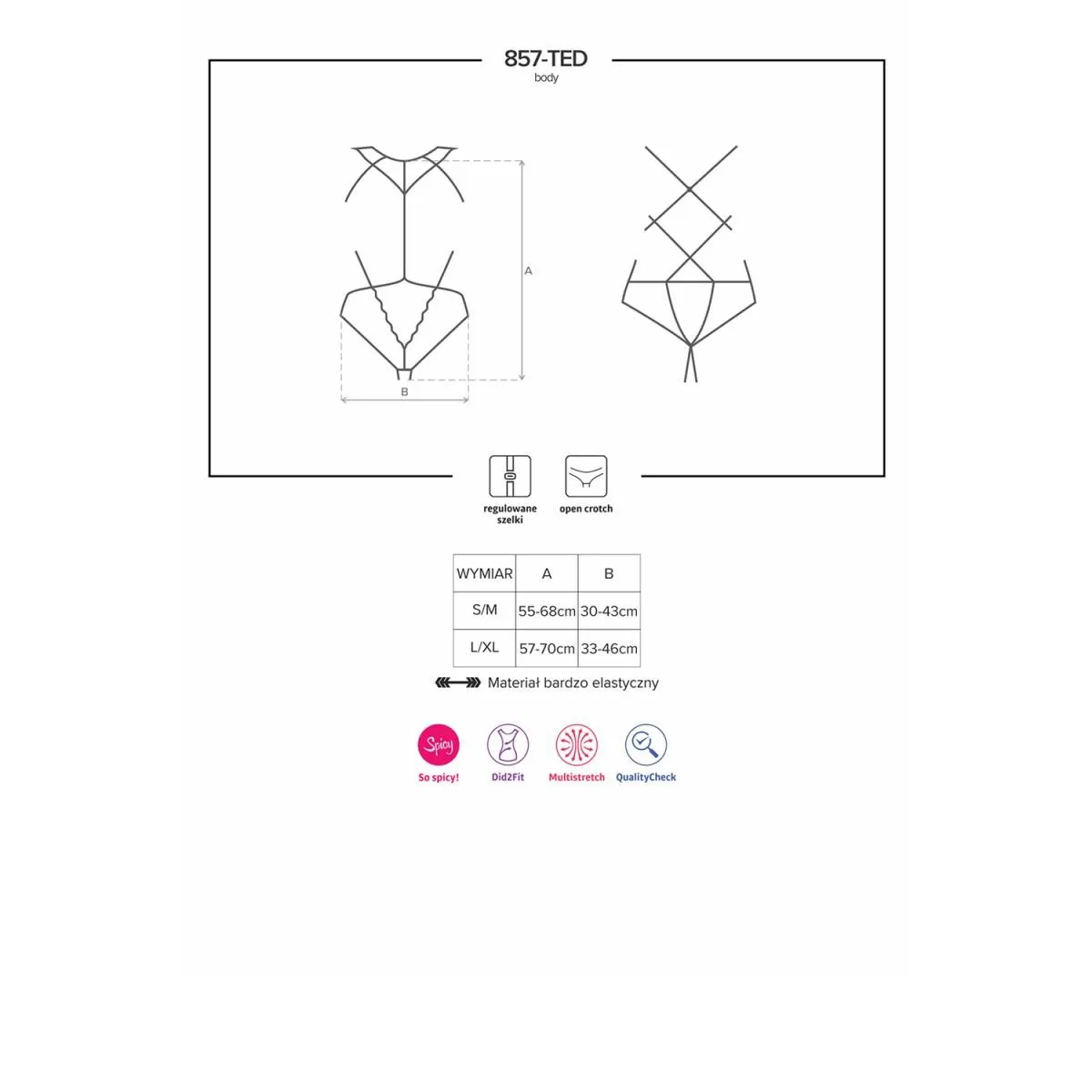 857-TED-1 ouvert Body schwarz von Obsessive | Fesselliebe.de