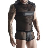 Kapuzen-Shirt TSH005 schwarz von Regnes Fetish Planet | Fesselliebe.de