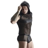 Kapuzen-Shirt TSH005 schwarz von Regnes Fetish Planet | Fesselliebe.de