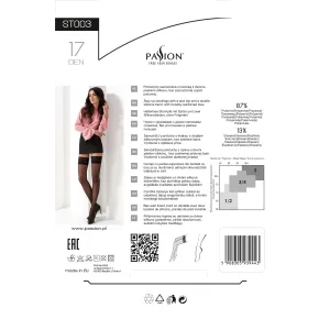 Halterlose Strümpfe ST003 weiß von Passion