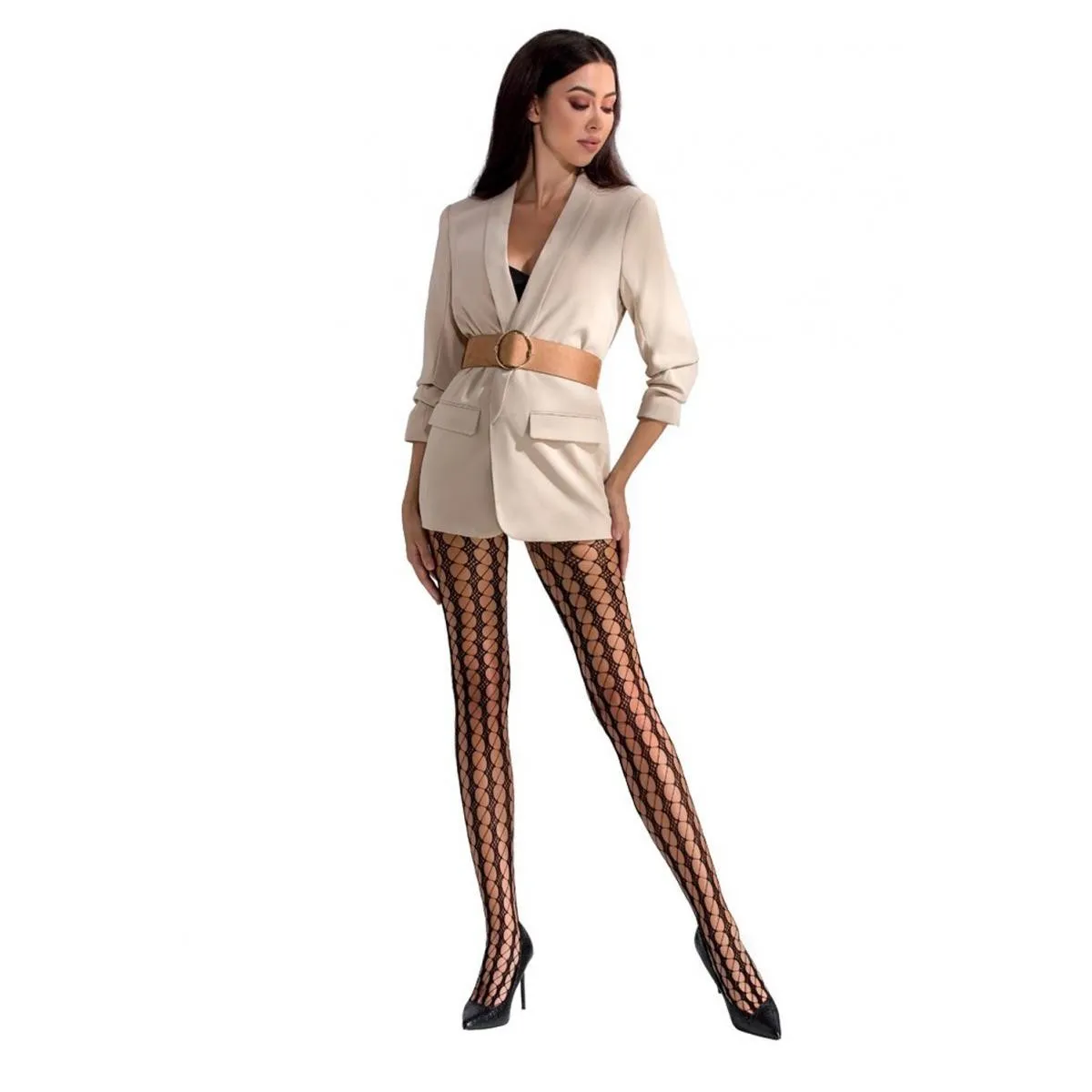 Netz-Strumpfhose TI048 schwarz von Passion | Fesselliebe.de