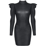 Schwarzes Minikleid CADR005 von Demoniq Carnival Party Line | Fesselliebe.de