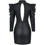 Schwarzes Minikleid CADR005 von Demoniq Carnival Party Line | Fesselliebe.de