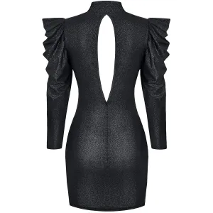 Schwarzes Minikleid CADR005 von Demoniq Carnival Party Line