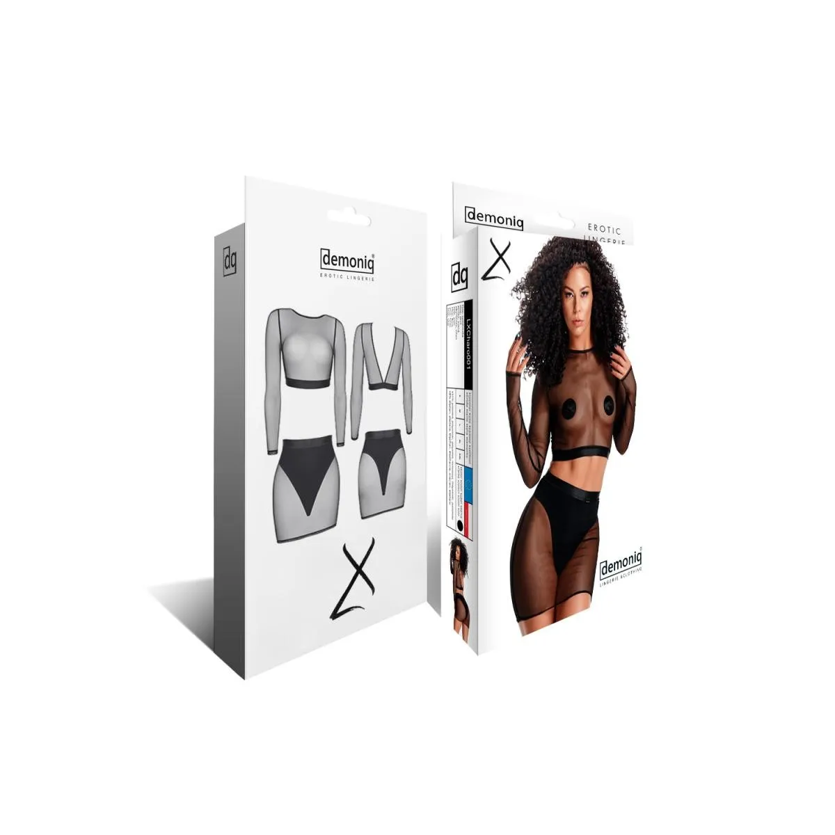 Schwarzes Set LXCharo001 von Demoniq LadyX | Fesselliebe.de