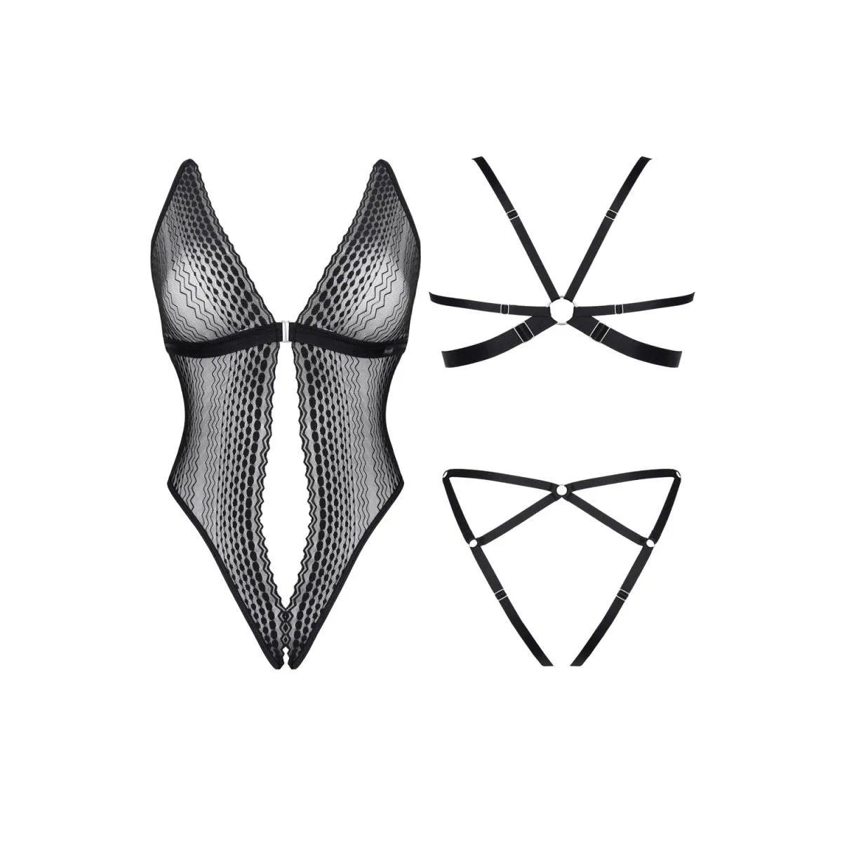 Schwarzer Body LXIsbel001 von Demoniq LadyX | Fesselliebe.de