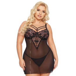 Schwarzes Chemise 1890 von Softline Plus Size Collection | Fesselliebe.de