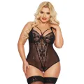 Schwarzer Body ouvert 1891 von Softline Plus Size Collection