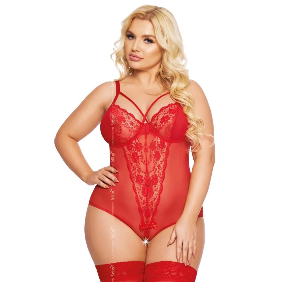 Roter Body ouvert 1891 von Softline Plus Size Collection | Fesselliebe.de
