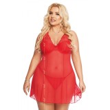 Rotes Chemise 1892 von Softline Pluse Size Collection | Fesselliebe.de