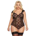 Schwarzer Body ouvert 1901 von Softline Plus Size Collection