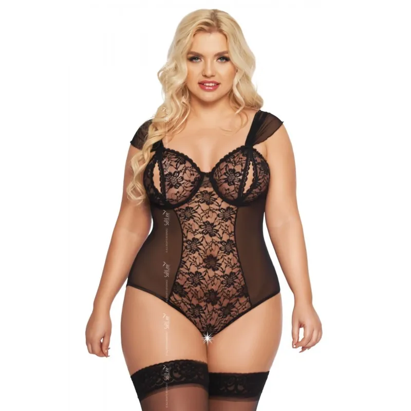 Schwarzer Body ouvert 1901 von Softline Plus Size Collection | Fesselliebe.de