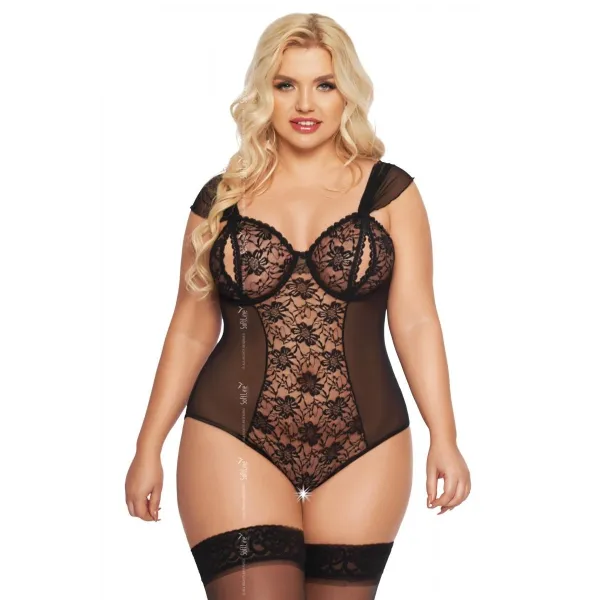 Schwarzer Body ouvert 1901 von Softline Plus Size Collection | Fesselliebe.de