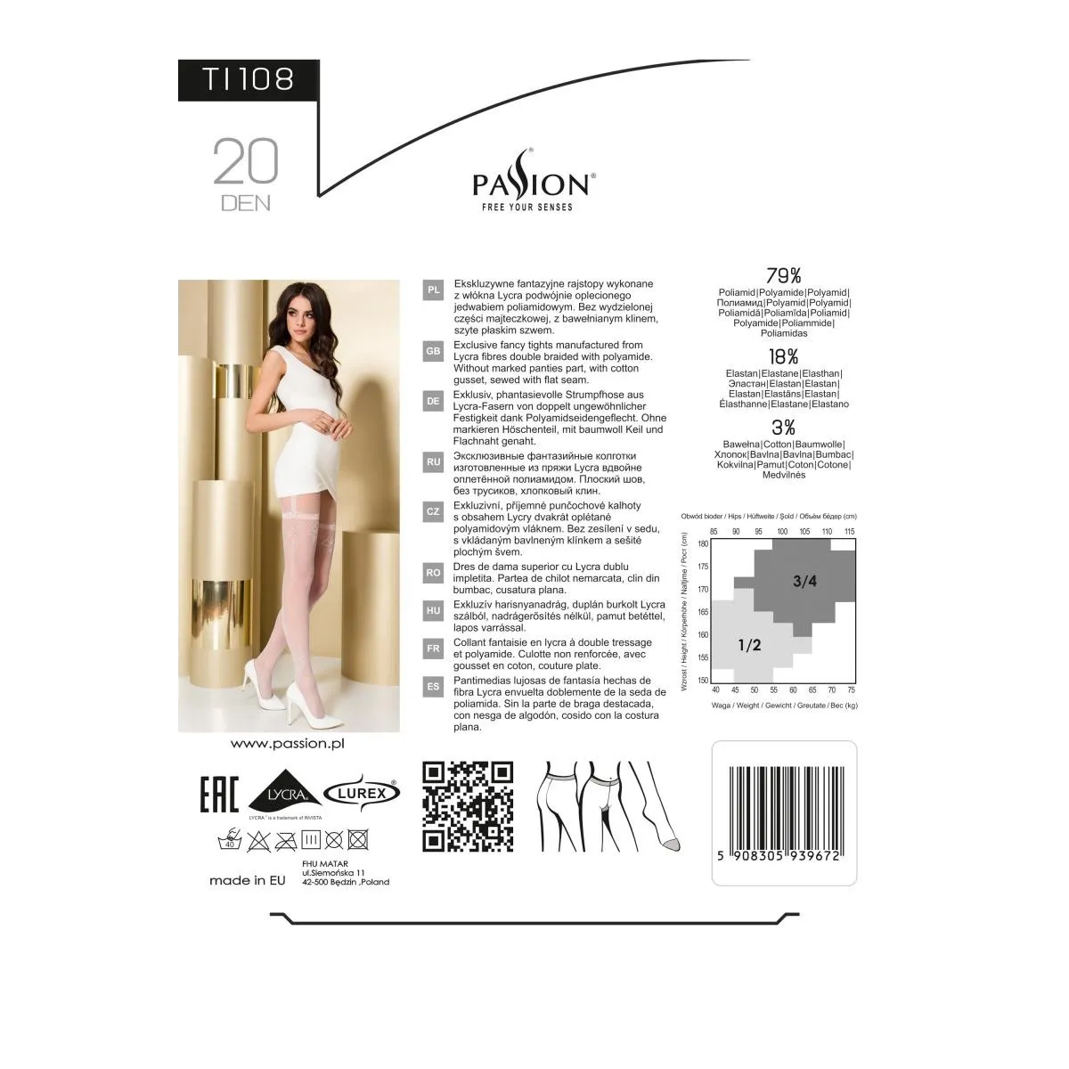 Strumpfhose TI108 schwarz von Passion | Fesselliebe.de