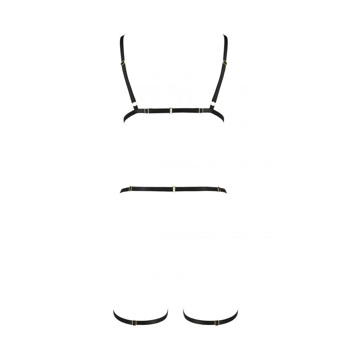 Schwarzes Harness Dress PA595766 von Passion Devil Collection | Fesselliebe.de