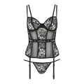 Schwarzes Strapshemd PA595648 von Passion Devil Collection