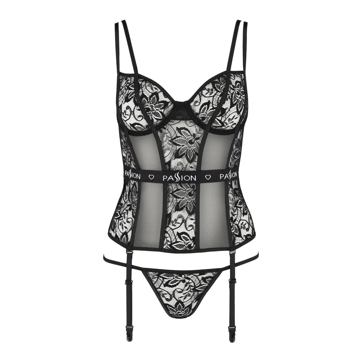 Schwarzes Strapshemd PA595648 von Passion Devil Collection | Fesselliebe.de