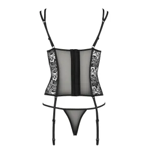 Schwarzes Strapshemd PA595648 von Passion Devil Collection