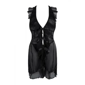 Schwarzes Minikleid AA051274 von Anais Apparel Plus Size