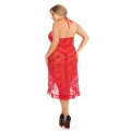 Rotes langes Kleid AA052066 von Anais Apparel Plus Size