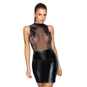 Minikleid mit Stickerei F222 von Noir Handmade MissBeHaved Collection