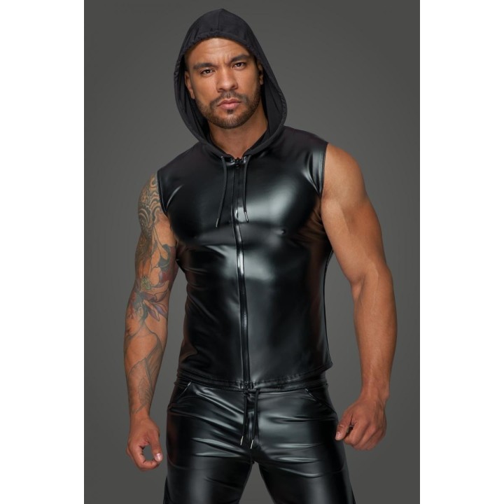 Kapuzenshirt mit Zwei-Wege Zipper H062 von Noir Handmade MissBehaved Collection | Fesselliebe.de