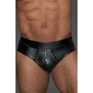 Shorts mit durchgehendem Reißverschluss H065 von Noir Handmade MissBehaved Collection