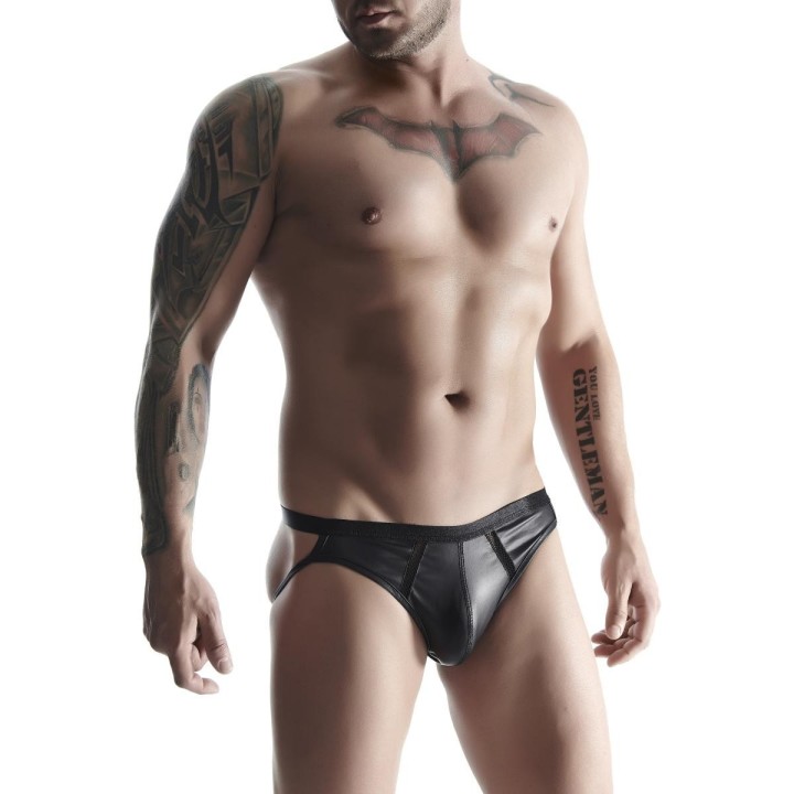 Jock Slip BRI022 schwarz von Regnes Fetish Planet | Fesselliebe.de