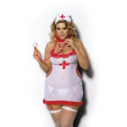 3-teiliges Krankenschwester Outfit AA051636 von Anais Apparel Plus Size | Fesselliebe.de