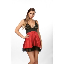 Schwarz/rotes Chemise AA052280 von Anais Apparel | Fesselliebe.de