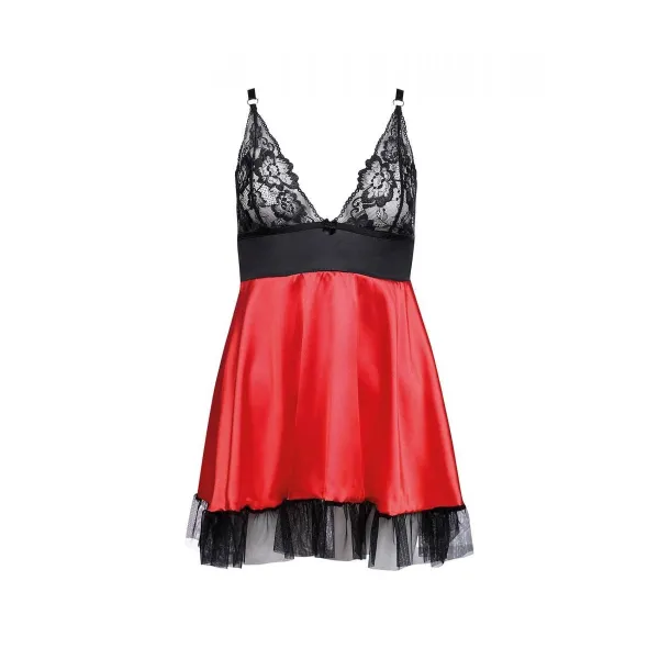 Schwarz/rotes Chemise AA052280 von Anais Apparel | Fesselliebe.de