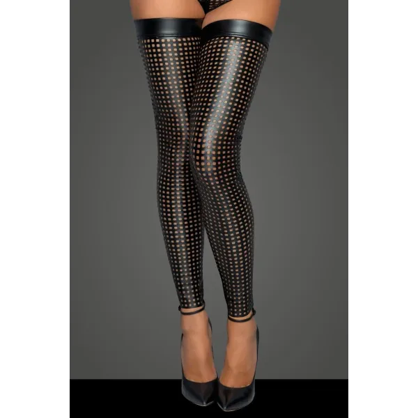 Laser cut Strümpfe F236 von Noir Handmade MissBeHaved Collection | Fesselliebe.de