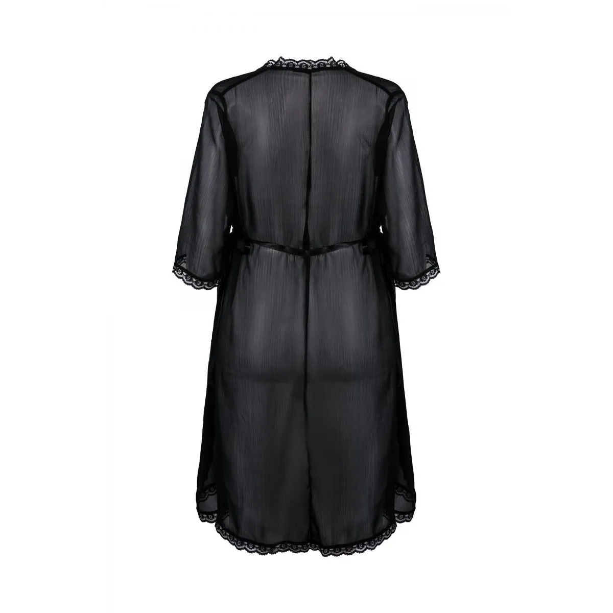 Schwarzer Kimono AA0521295 von Anais Apparel Plus Size | Fesselliebe.de