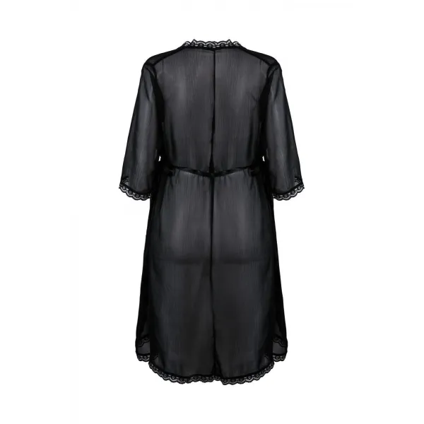 Schwarzer Kimono AA0521295 von Anais Apparel Plus Size | Fesselliebe.de