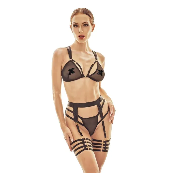 Schwarzes Set AA052307 von Anais Apparel | Fesselliebe.de