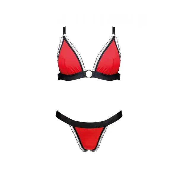 Rot/schwarzes Set AA052256 von Anais Apparel | Fesselliebe.de