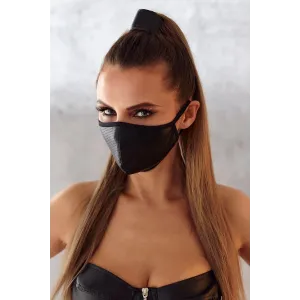 2-lagige Maske 002 mit perforiertem Wetlook und Baumwolle Oeko Tex