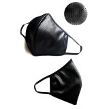 2-lagige Maske 002 mit perforiertem Wetlook und Baumwolle Oeko Tex | Fesselliebe.de