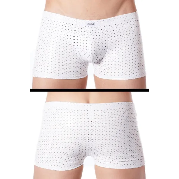 Weiße Herren Boxer Short 811-67 von Look Me | Fesselliebe.de