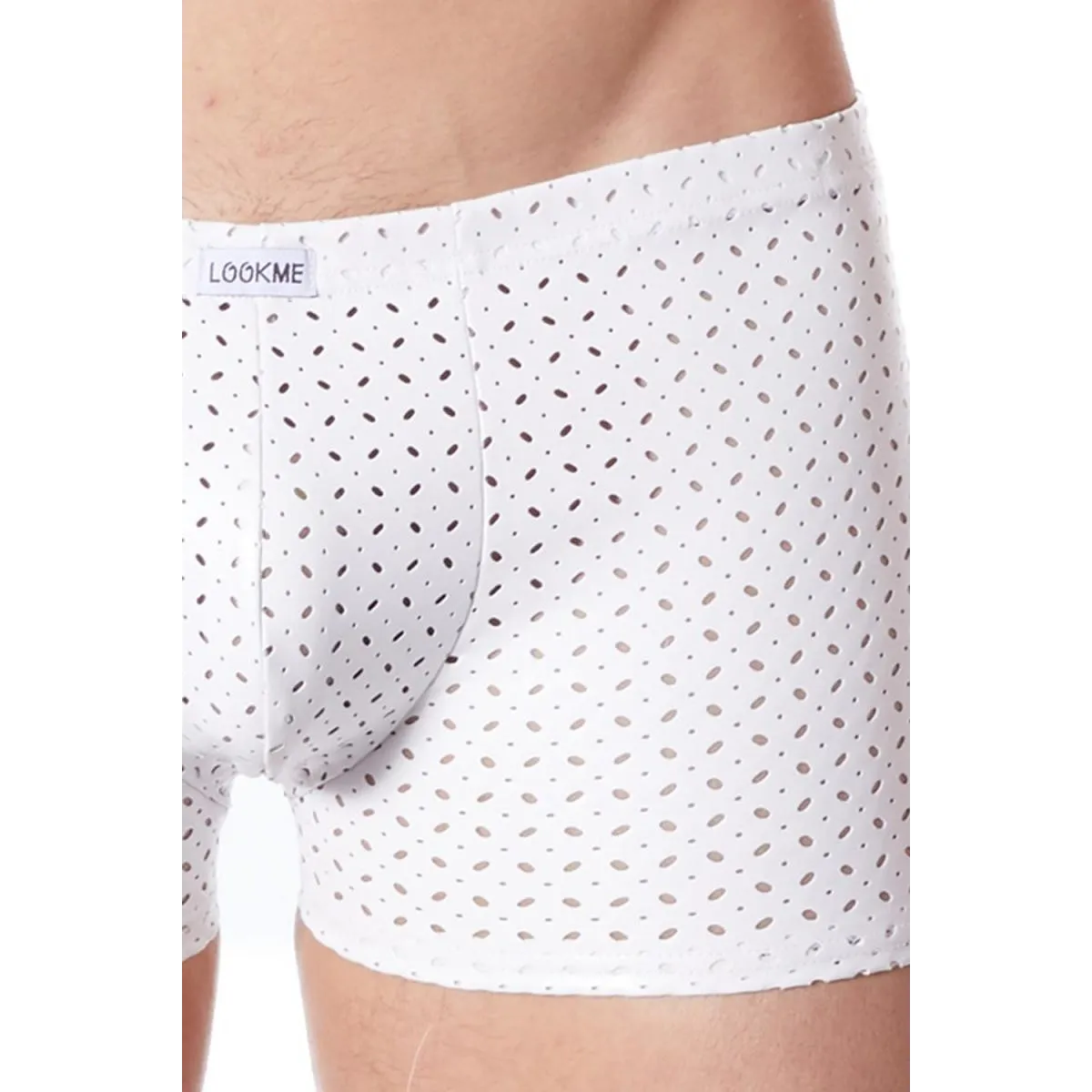 Weiße Herren Boxer Short 811-67 von Look Me | Fesselliebe.de