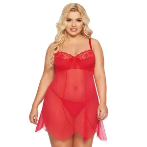 Rotes Chemise 1895 von Softline Pluse Size Collection | Fesselliebe.de