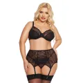 Schwarzes 3-teiliges Set 1893 von Softline Pluse Size Collection