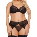Schwarzes 3-teiliges Set 1903 von Softline Pluse Size Collection