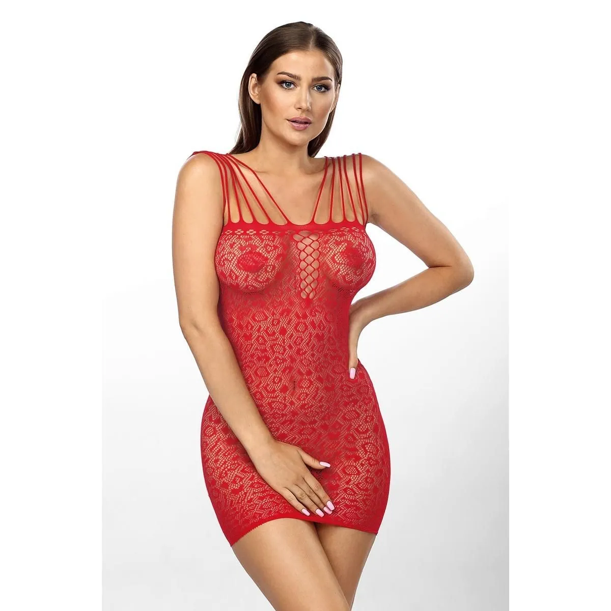 Rotes Netzkleid AA052316 von Anais Apparel Luxury Lingerie | Fesselliebe.de
