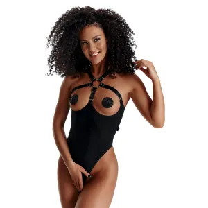 Schwarzer Body ouvert LXElena001 von Demoniq LadyX