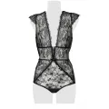 Schwarzer Spitzen Body 15302 von Grey Velvet
