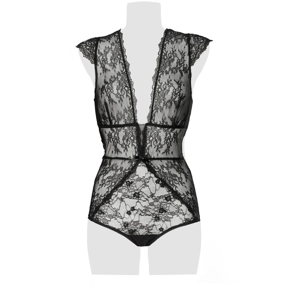 Schwarzer Spitzen Body 15302 von Grey Velvet | Fesselliebe.de