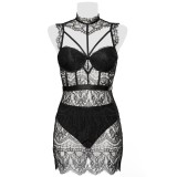 Schwarzes Spitzen Negligé 15310 von Grey Velvet | Fesselliebe.de