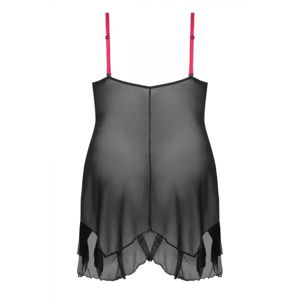 Schwarz/pinkes Chemise AA051980 von Anais Apparel Plus Size | Fesselliebe.de